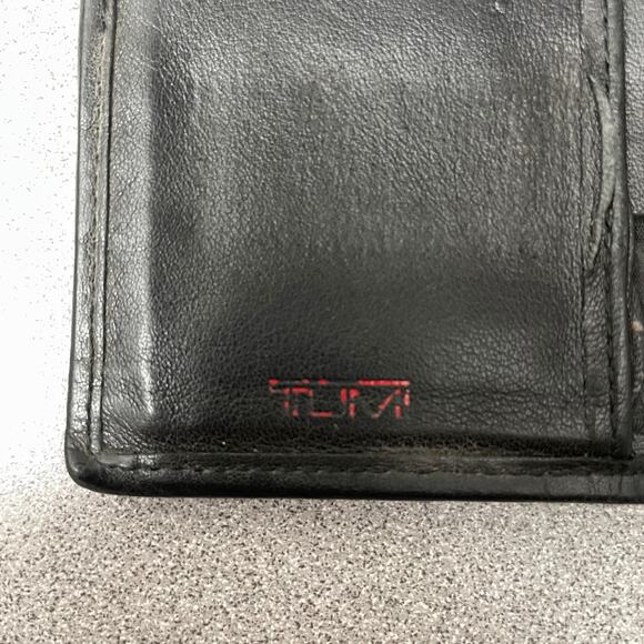 VTG TUMI Leather Wallet Black Nylon PDA Tech Palm Pilot Hand Strap Business - Picture 7 of 8